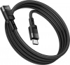 Фото товара Кабель USB Type C -> USB Type C M/F Hoco U107 1.2 м Black (6931474789990)