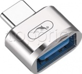 Фото Переходник USB Type C ->USB 3.2 Gen1 SkyDolphin OT05 Mini Silver (ADPT-00030)