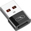 Фото товара Переходник USB 3.2 Gen1 -> USB Type C SkyDolphin OT08 Mini Black (ADPT-00031)
