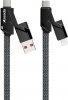 Фото товара Кабель USB2.0 AM/USB Type C -> Lightning/USB-C Proda PD-B96th 1.5 м Black (PD-B96th-BK)