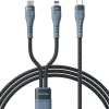 Фото товара Кабель USB-C -> Lightning/USB-C Proda PD-B73th 1.3м Black (PD-B73th-BK)