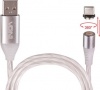 Фото товара Кабель USB -> USB Type C Voin Multicolor LED 1м 3A (VP-1601C RB)
