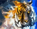 Фото Рисование по номерам Strateg Огненный тигр (GS321)