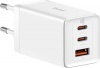 Фото товара Сетевое З/У Baseus GaN5 Pro 65W + кабель Type-C/Type-C 100W White (CCGP120202)