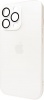 Фото товара Чехол для iPhone 13 Pro AG Glass Matt Frame Color Pearly White (AGMattFrameiP13PWhite)