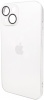 Фото товара Чехол для iPhone 14 AG Glass Matt Frame Color Pearly White (AGMattFrameiP14White)