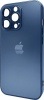 Фото товара Чехол для iPhone 11 Pro AG Glass Matt Frame Color Navy Blue (AGMattFrameiP11PBlue)
