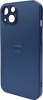 Фото товара Чехол для iPhone 12 AG Glass Matt Frame Color Navy Blue (AGMattFrameiP12Blue)
