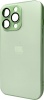 Фото товара Чехол для iPhone 12 Pro AG Glass Matt Frame Color Light Green (AGMattFrameiP12PLGreen)