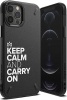 Фото товара Чехол для iPhone 12/12 Pro Ringke Onyx Design Black Keep Calm And Carry On (RCA5046)