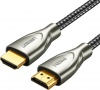 Фото товара Кабель HDMI -> HDMI UGREEN HD131 Carbon Fiber Zinc Alloy 1 м Grey (50106)