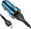 Фото товара Автомобильное З/У Hoco Z46 Blue Shield QC3.0 + кабель microUSB Sapphire Blue (6931474770301)