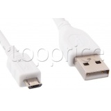 Фото Кабель USB2.0 AM -> micro-USB Cablexpert 0.5 м (CCP-mUSB2-AMBM-W-0.5M)