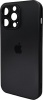 Фото товара Чехол для iPhone 15 Pro AG Glass Matt Frame Color Logo Graphite Black (AGMattFrameiP15PBlack)