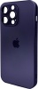 Фото товара Чехол для iPhone 15 Pro AG Glass Matt Frame Color Logo Deep Purple (AGMattFrameiP15PPurple)