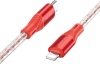 Фото товара Кабель USB Type-C -> Lightning Borofone BX96 1 м Red (BX96CLR)