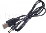 Фото Кабель USB -> DC 5.5 х 2.1 мм Dynamode 1м Black (DM-USB-DC-5.5x2.1mm)