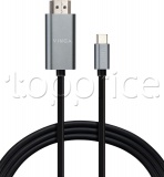 Фото Кабель USB Type-C -> HDMI Vinga V2.0 4K 60Hz 1.5м (VCPVCCH2015)