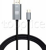 Фото Кабель USB Type-C -> DisplayPort Vinga V1.2 4K 60Hz 1.5м (VCPVCCD1215)