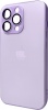 Фото товара Чехол для iPhone 12 Pro AG Glass Matt Frame Color Logo Light Purple (AGMattFrameiP12PLPurple)