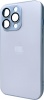 Фото товара Чехол для iPhone 12 Pro AG Glass Matt Frame Color Logo Sierra Blue (AGMattFrameiP12PLBlue)