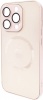 Фото товара Чехол для iPhone 15 Pro AG Glass Matt Frame Color MagSafe Logo Chanel Pink (AGMattFrameMGiP15PPink)