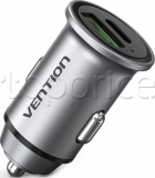 Фото Автомобильное З/У Vention Port USB A+C Mini Style Aluminium Alloy Gray (FFBH0)