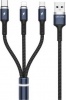 Фото товара Кабель USB -> Lightning/micro-USB/CM WK Fython 1.2 м Black (WDC-119)