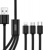 Фото товара Кабель USB -> Lightning/micro-USB/CM WK 1.15 м Black (WDC-091th)
