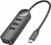 Фото товара Концентратор USB Type C Borofone DH5 Erudite 4-in-1 USB3.0 + 3xUSB2.0 (6941991104251)