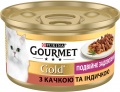 Фото Консервы для котов Gourmet Gold Двойное удовольствие с уткой и индейкой 85 г (7613031381050)