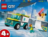 Фото Конструктор LEGO City Карета скорой помощи и сноубордист (60403)