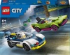 Фото товара Конструктор LEGO City Преследование маслкара на полицейском автомобиле (60415)
