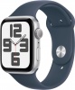 Фото товара Смарт-часы Apple Watch SE2 44mm GPS Silver Aluminium/Storm Blue Sport Band M/L (MREE3)