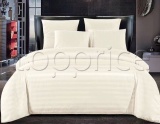 Фото Комплект постельного белья ШЕМ Страйп-Сатин двуспальный Белый 180х220 см