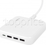 Фото Сетевое З/У Ttec SmartCharger Quattro GaN USB-C/USB-A 65W White (2SCG02B)