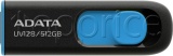 Фото USB флеш накопитель 512GB A-Data UV128 Black/Blue (AUV128-512G-RBE)