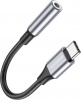 Фото товара Адаптер USB Type C -> Audio 3.5mm Borofone BU36 Black (BU36B)