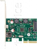 Фото Контроллер PCI-E Frime ASM3142 USB3.2 2 порта (ECF-PCIEtoUSB011.LP)