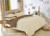 Фото товара Комплект постельного белья ШЕМ Египетский котон двуспальный Серо-бежевый 180х200 см