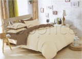 Фото Комплект постельного белья ШЕМ Египетский котон двуспальный Серо-бежевый 180х200 см