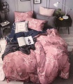 Фото Комплект постельного белья ШЕМ Royal Satin полуторный Звездочки розовые 150х215 см