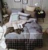 Фото товара Комплект постельного белья ШЕМ Royal Satin полуторный Полоска серо-коричневая 150х215 см