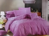Фото Комплект постельного белья ШЕМ Hemp коттон односпальный Сиреневый 150х215 см
