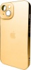 Фото товара Чехол для iPhone 13 AG Glass Sapphire Frame MagSafe Logo Gold (AGSappiFRP13Gold)