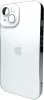 Фото товара Чехол для iPhone 13 AG Glass Sapphire Frame MagSafe Logo White (AGSappiFRP13White)