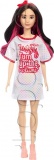 Фото Кукла Barbie Fashionistas в блестящем платье-футболке (HRH12)