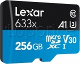 Фото Карта памяти micro-SDXC 256GB Lexar High-Performance UHS-I C10 V30 U3 (LSDMI256BB633A)