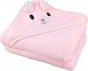 Фото товара Детское полотенце с капюшоном HomeBrand Светло-розовое с вышивкой (60093)
