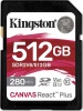 Фото товара Карта памяти SDXC 512GB Kingston Canvas React Plus C10 UHS-II U3 (SDR2V6/512GB)